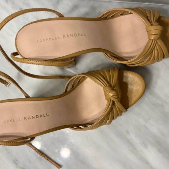 Loeffler Randall Womens Beige Rivka Leather Platform - Picture 2 of 5